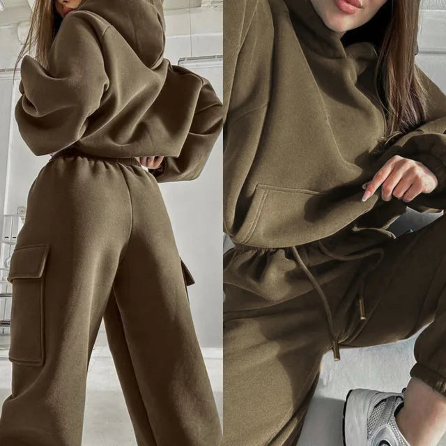 Damen Trainingsanzug Set - Kapuzenpullover & Jogginghose