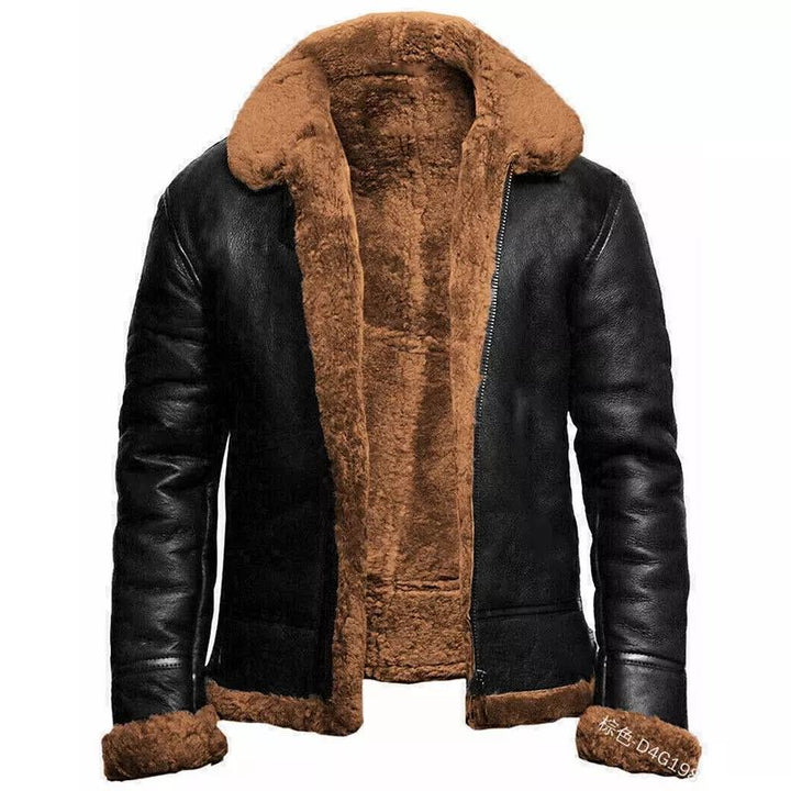 Herren Piloten Winterjacke - Reißverschluss & Weiches Futter