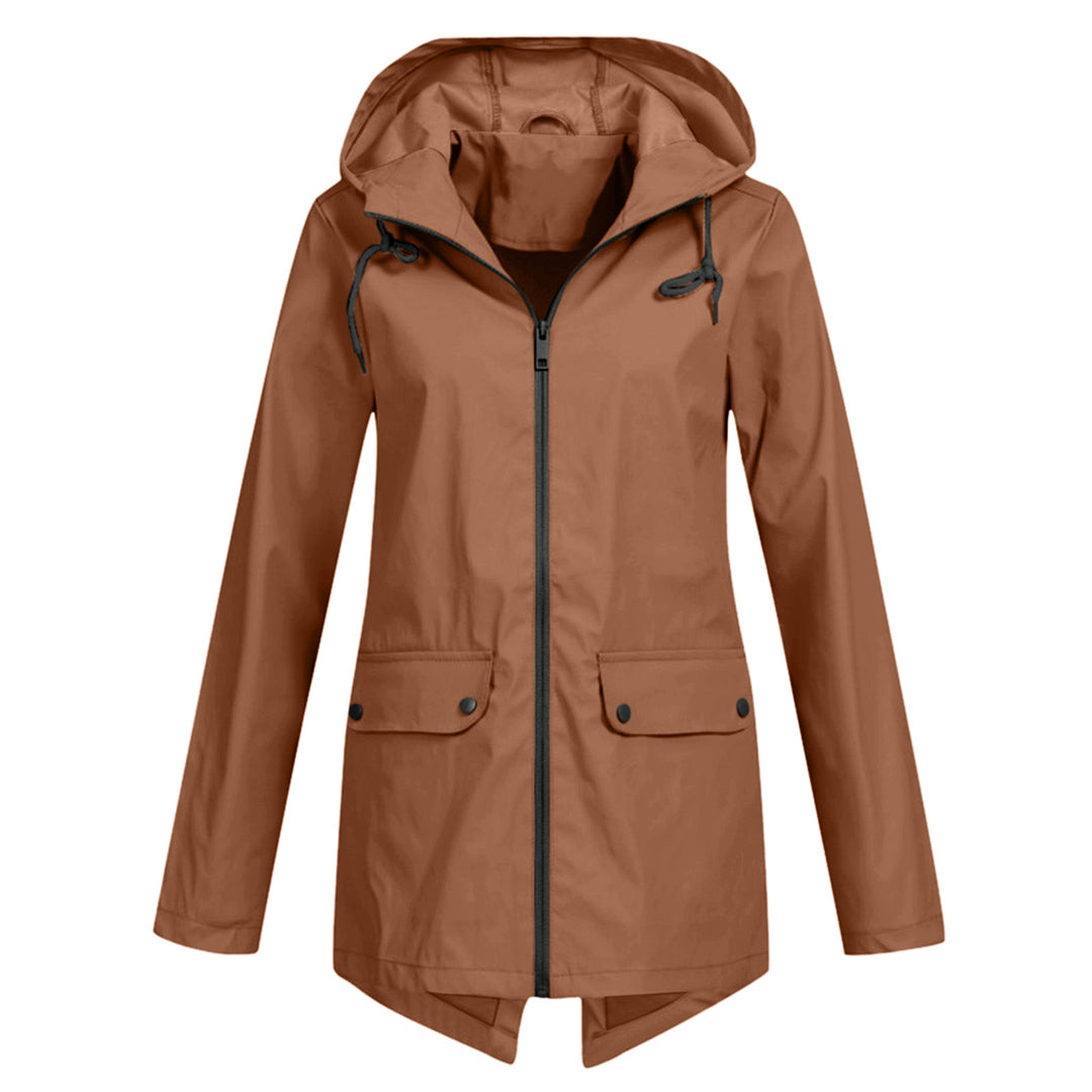 Damen Stilvolle Wasserdichte Jacke - Verstellbare Kapuzenfunktion