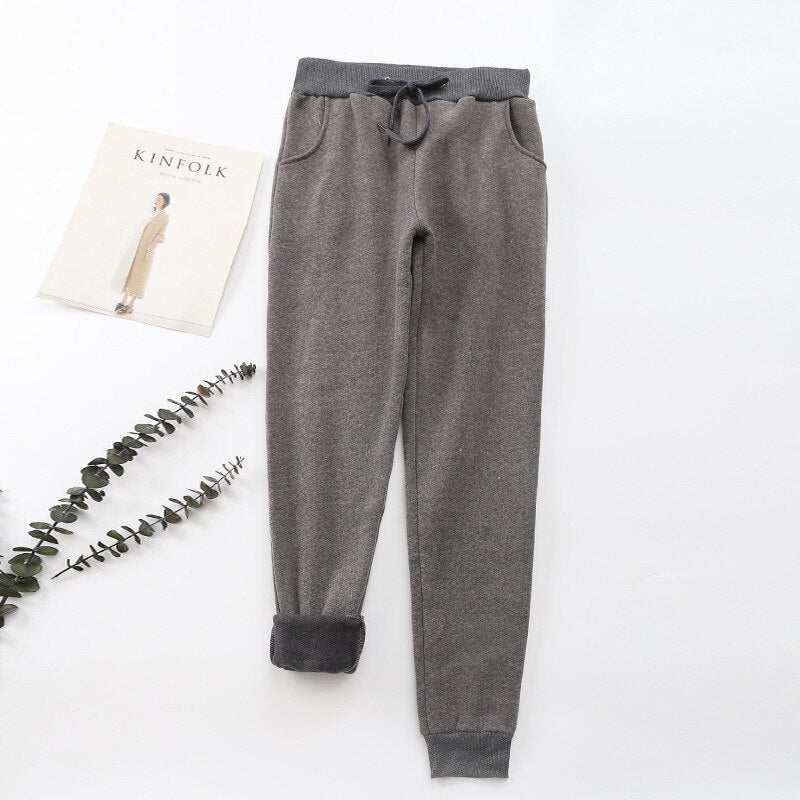Damen Thermo-Jogginghose - Warm Gefüttert mit Kordelzug