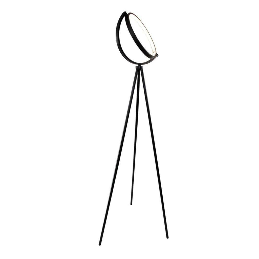 LED Design Stehlampe – Tripod Stativ und Ringlicht-Kopf