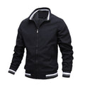 Herren Varsity Bomberjacke - Gestreifter Kragen & Manschetten