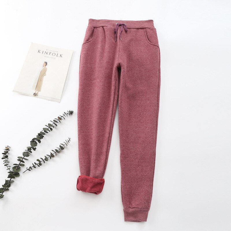 Damen Thermo-Jogginghose - Warm Gefüttert mit Kordelzug