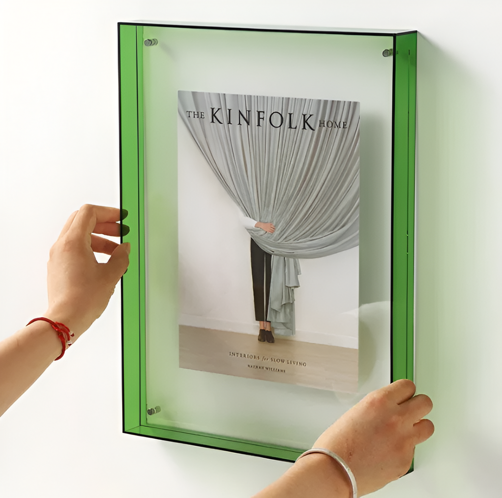 Transparenter Wand-Fotorahmen - Horizontale & Vertikale Unterstützung