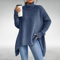 Damen Rollkragen Strickpullover – Oversize und Long