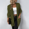 Damen Strick Cardigan - Langer & Lockerer Stil