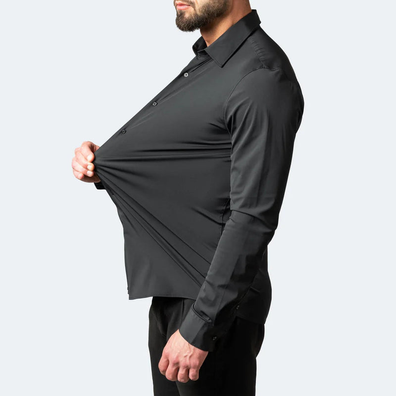 Herren Stretch-Hemd - Bügelfrei Schmale Passform