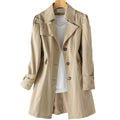 Damen Stylischer Trenchcoat – Winddicht & Wasserfest