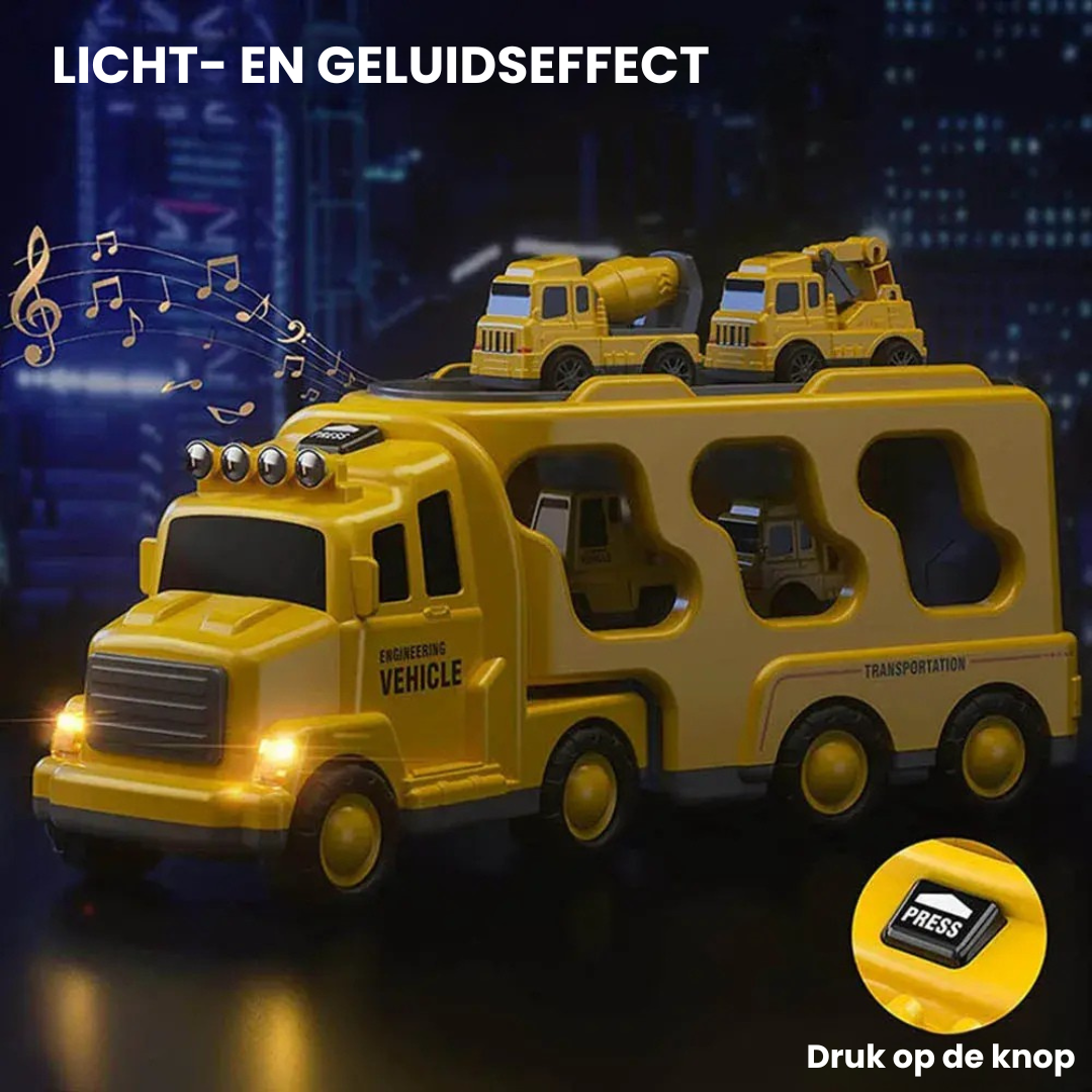 Kinder Spielzeug-Lastwagen - Musik & Licht mit Baufahrzeugen