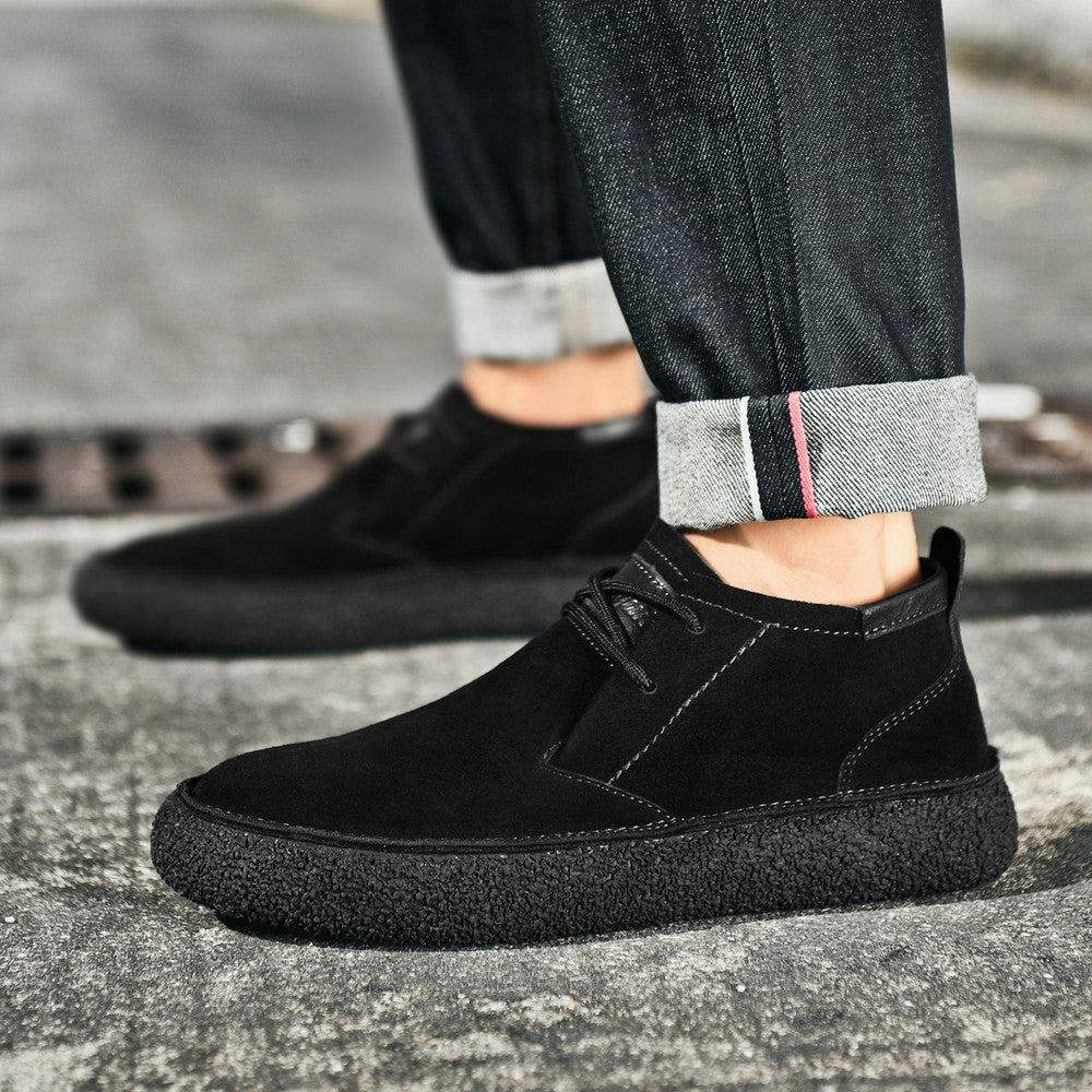 Herren Mid-Top Schnürschuh - Strukturierte Sohle Freizeit