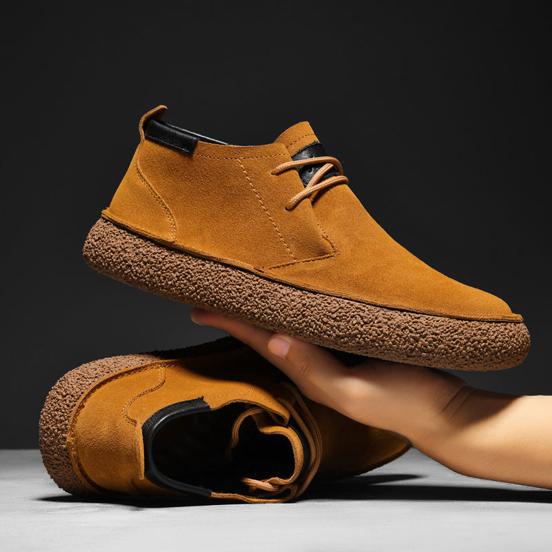 Herren Mid-Top Schnürschuh - Strukturierte Sohle Freizeit