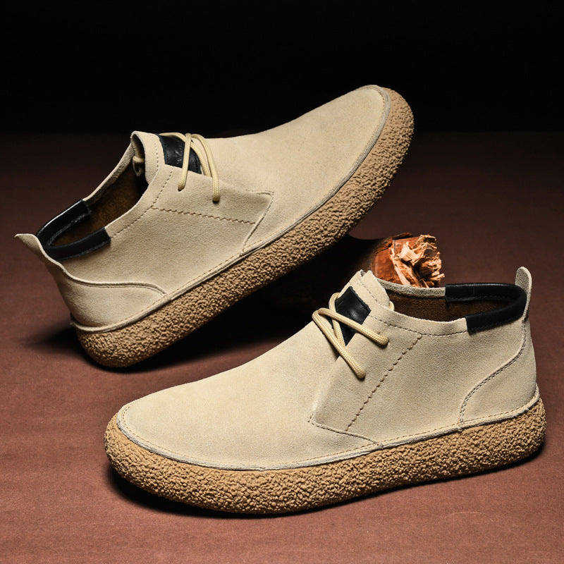 Herren Mid-Top Schnürschuh - Strukturierte Sohle Freizeit