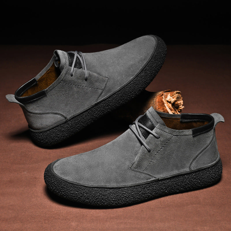 Herren Mid-Top Schnürschuh - Strukturierte Sohle Freizeit