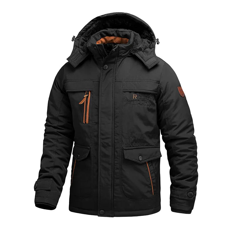 Herren Wasserdicht Winterjacke - Mit Kapuze und mehreren Taschen