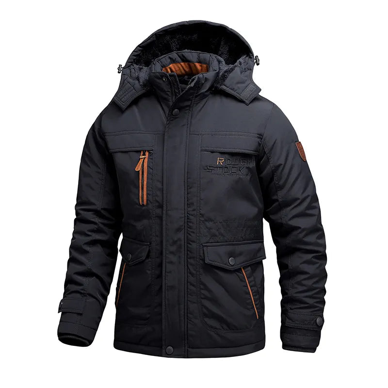 Herren Wasserdicht Winterjacke - Mit Kapuze und mehreren Taschen
