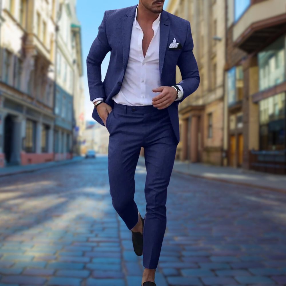 Maßgeschneiderter Slim-Fit-Anzug für Herren
