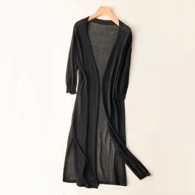 Damen Leichte Strickjacke – Bequemer offener Stil