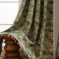 Blumen Quasten Gardine - Vintage-Stil Fensterpaneel