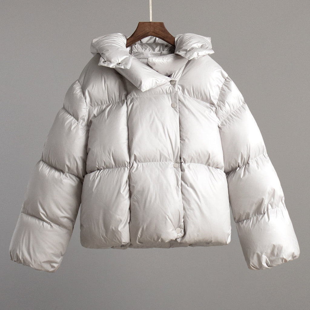 Damen Puffer Jacke - Kapuze & Kurz Geschnitten