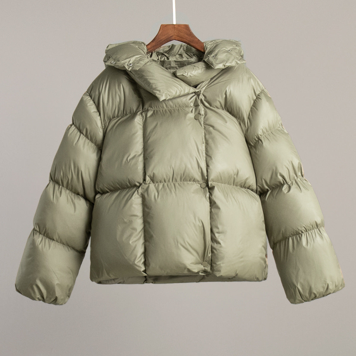 Damen Puffer Jacke - Kapuze & Kurz Geschnitten