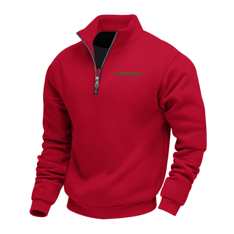 Herren Quarter-Zip Sweatshirt - Lockere Passform mit Stehkragen