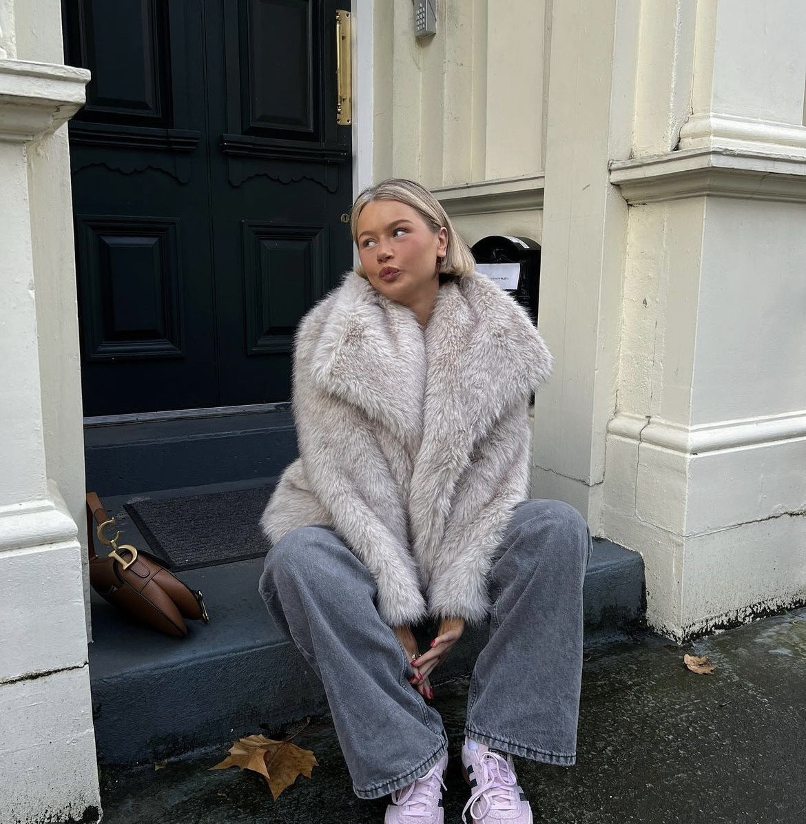 Damen Pelzmantel - Warme & luxuriöse Winterjacke