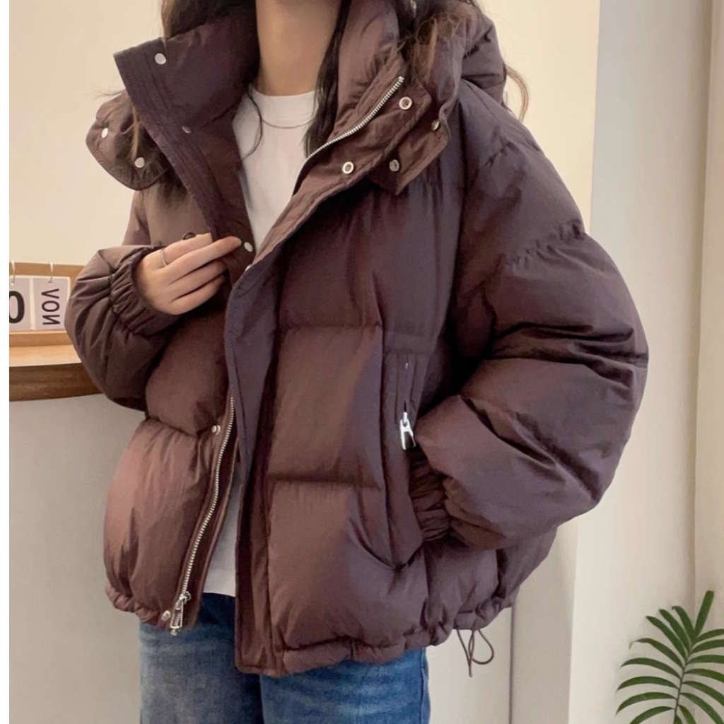 Damen Oversized Puffer Jacke - Wasserdicht mit Kapuze