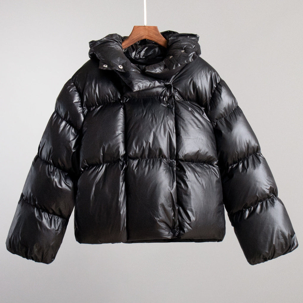Damen Puffer Jacke - Kapuze & Kurz Geschnitten