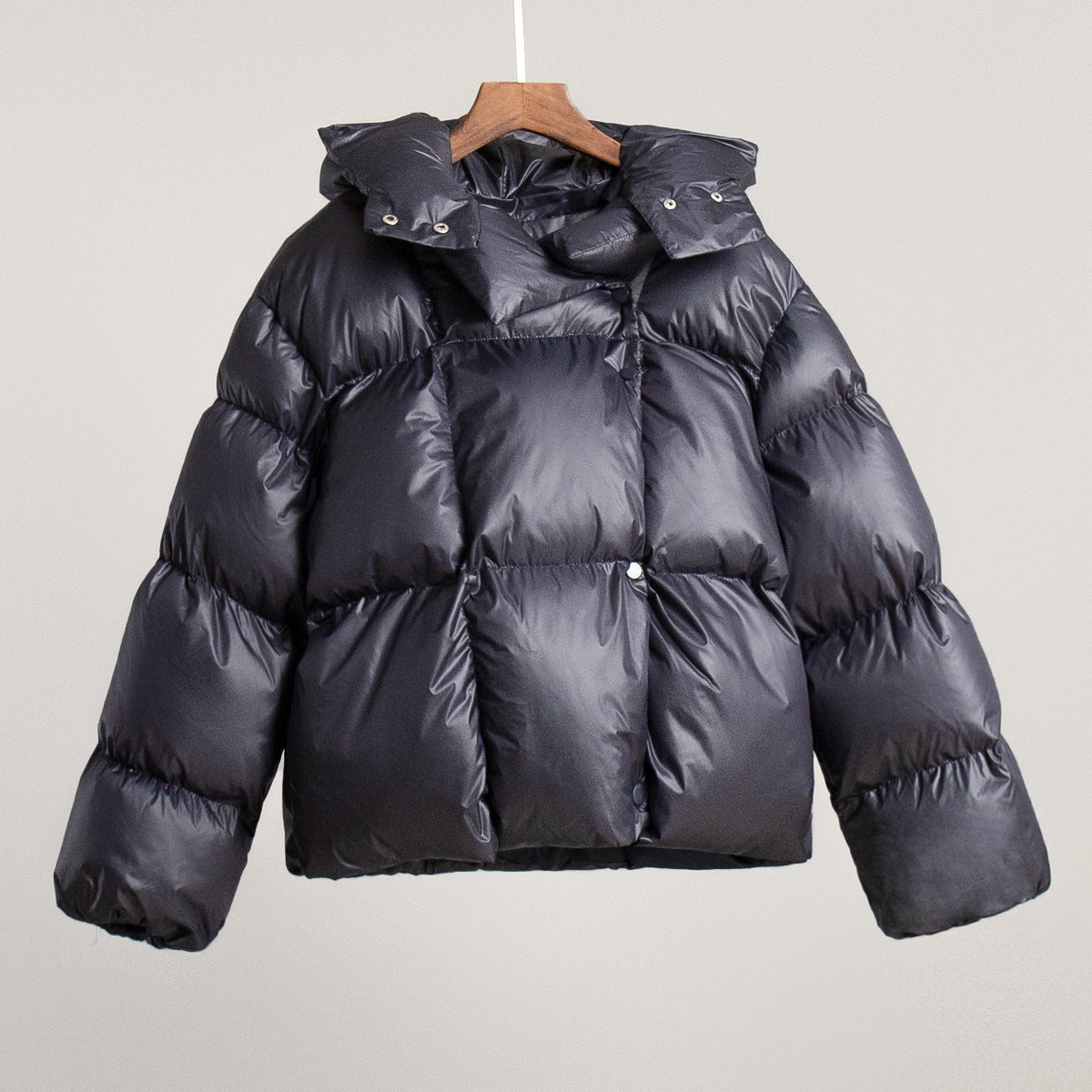 Damen Puffer Jacke - Kapuze & Kurz Geschnitten