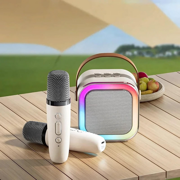 Drahtloses Mini Karaoke Set - Wiederaufladbares Mikrophon & Bluetooth Lautsprecher