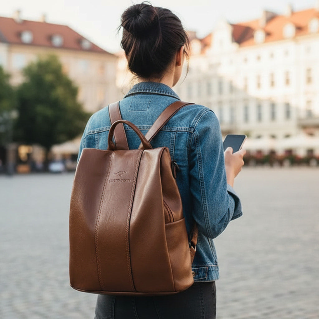 Damen Diebstahlschutz-Rucksack - Cabrio-Reisetasche