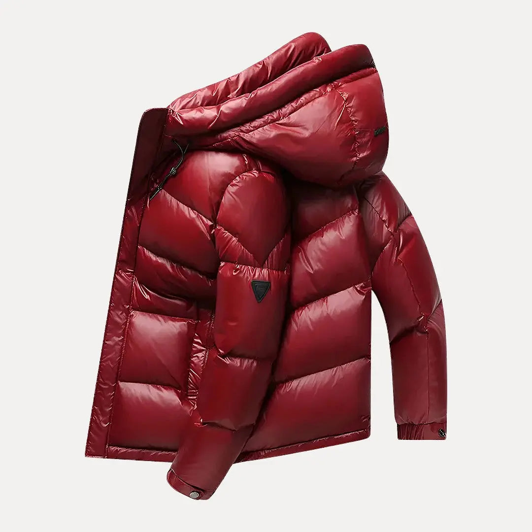 Herren Kapuzen-Steppjacke - Isolierte Oberbekleidung mit Reißverschluss