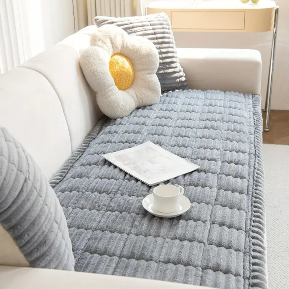 Rippen-Sofaauflage - Weich mit Zierfalten
