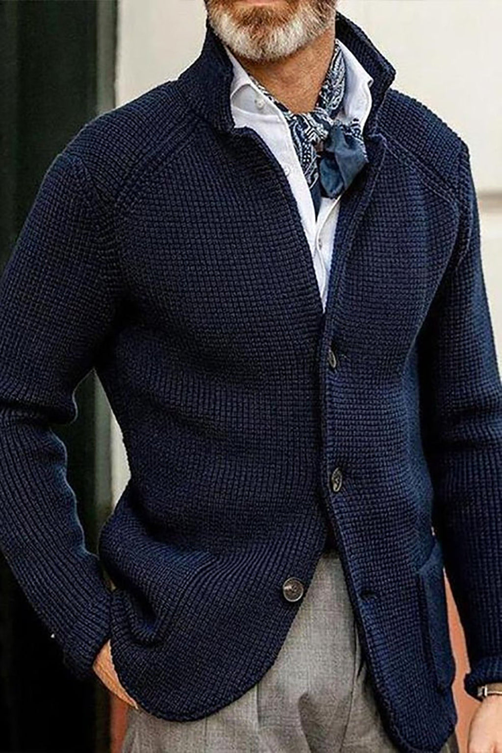 Herren Strick Cardigan - Stylisches Slim Fit Design