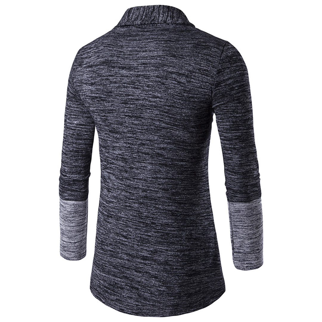 Herren-Zweifarbiger Cardigan - Offene Front Stil