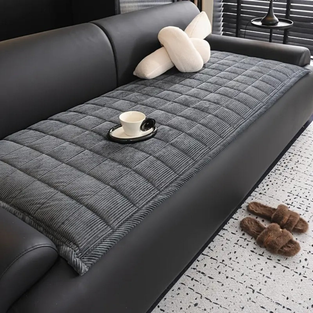 Gesteppte Couch-Abdeckmatte - Rutschfester Sofa-Schutz