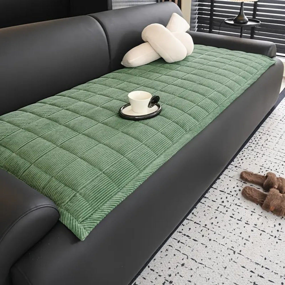 Gesteppte Couch-Abdeckmatte - Rutschfester Sofa-Schutz
