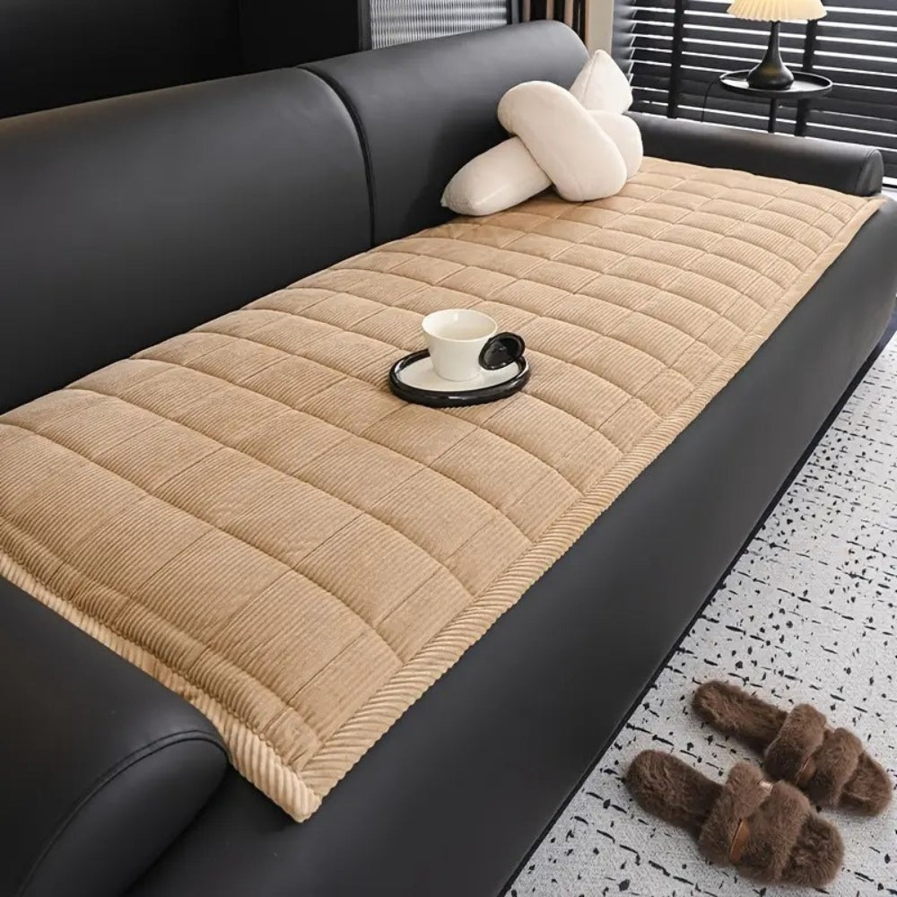 Gesteppte Couch-Abdeckmatte - Rutschfester Sofa-Schutz