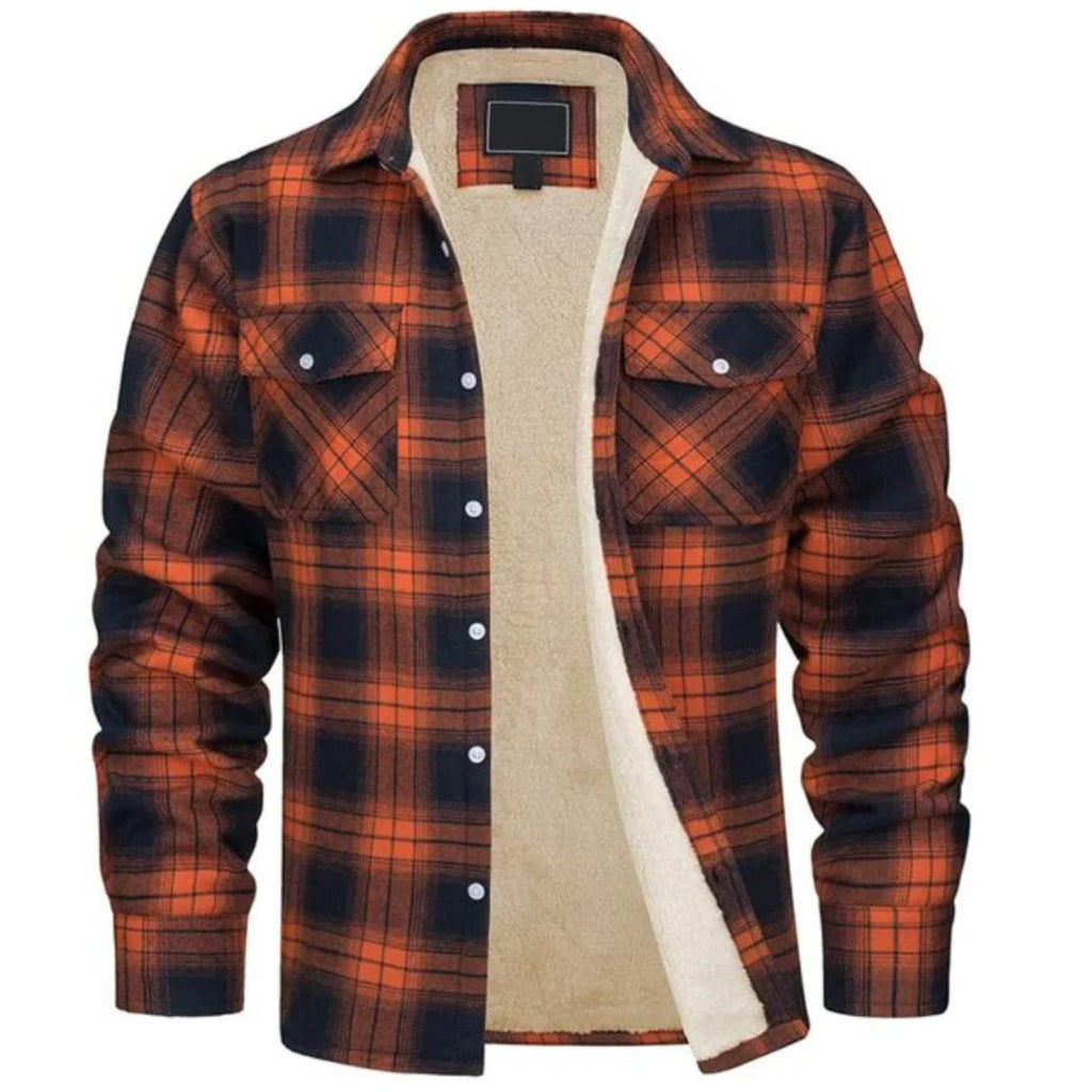 Herren Karierte Winterjacke - Gefütterter Lässiger Stil