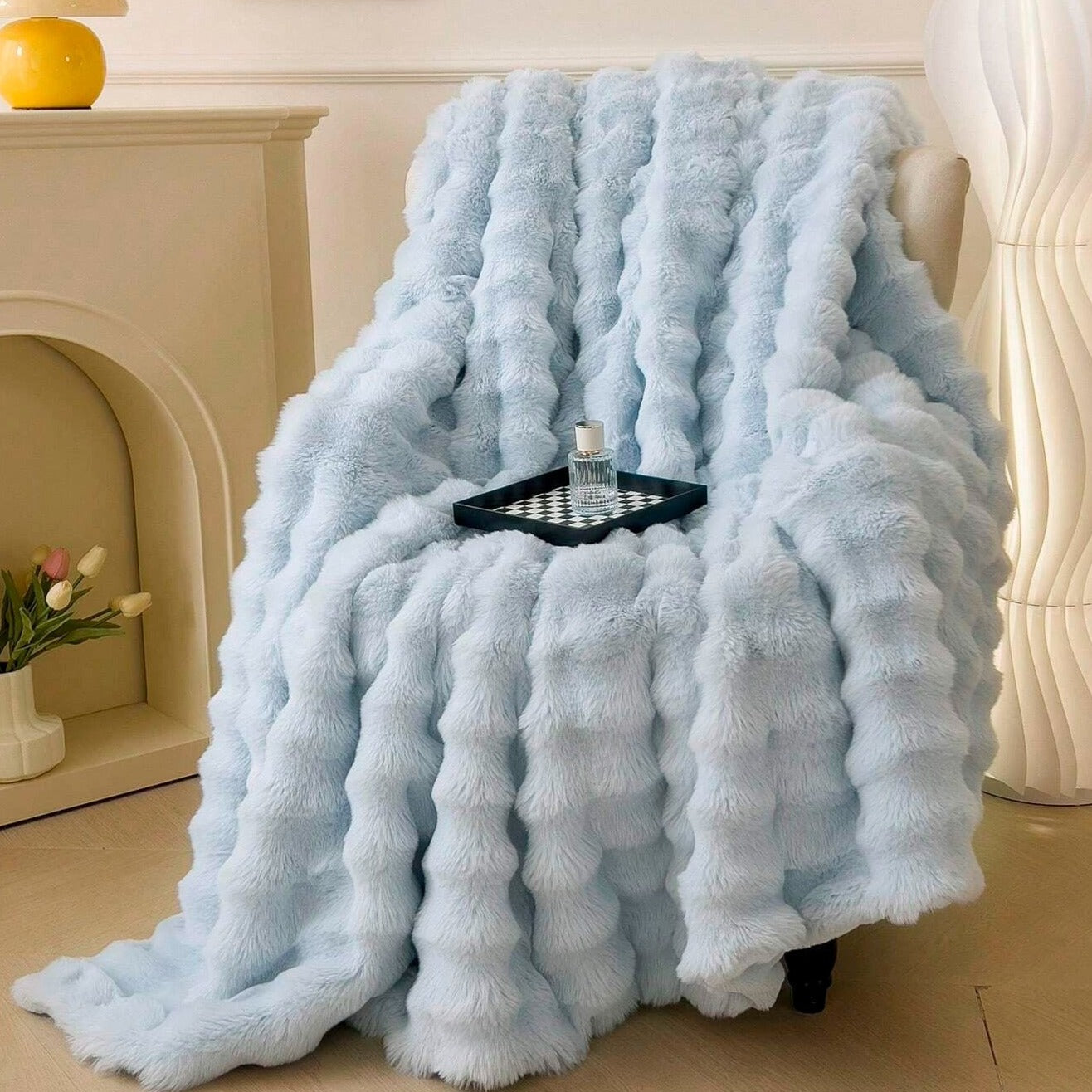 Weiche Wurfdecke – Flauschig mit 3D-Struktur