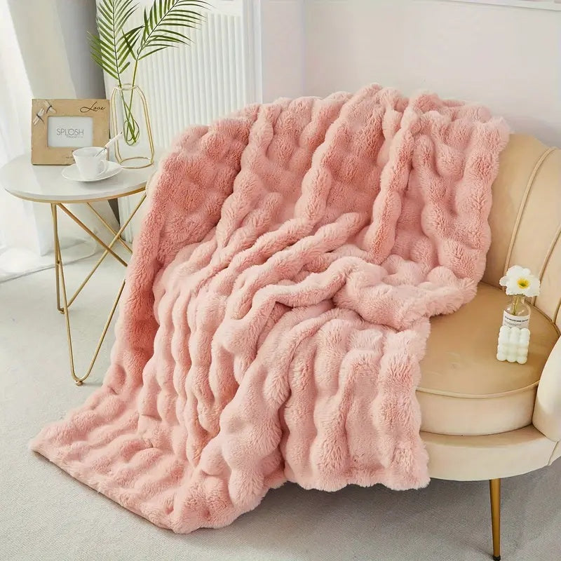 Weiche Wurfdecke – Flauschig mit 3D-Struktur