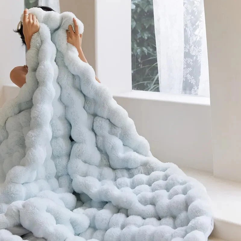 Weiche Wurfdecke – Flauschig mit 3D-Struktur