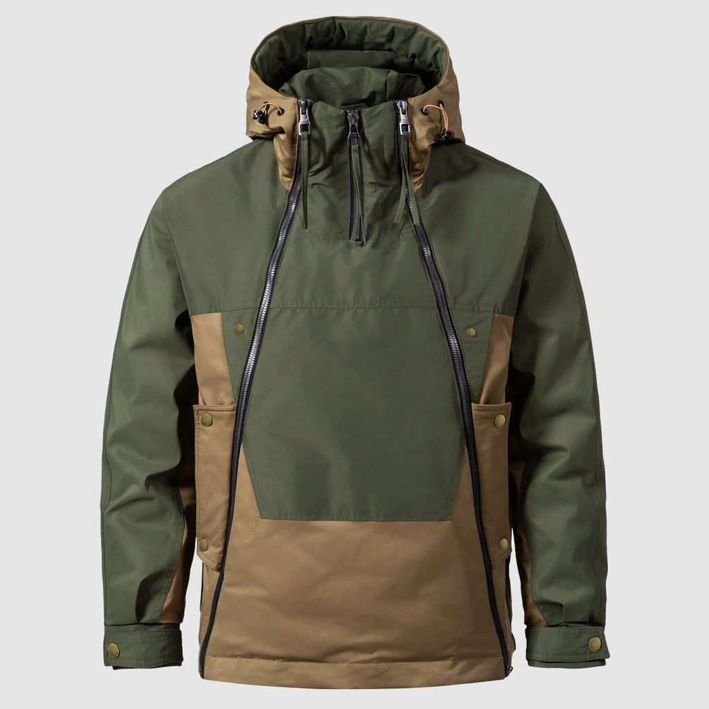 Herren Outdoor Anorak - Wasserdicht mit Kapuze & Halbem Reißverschluss