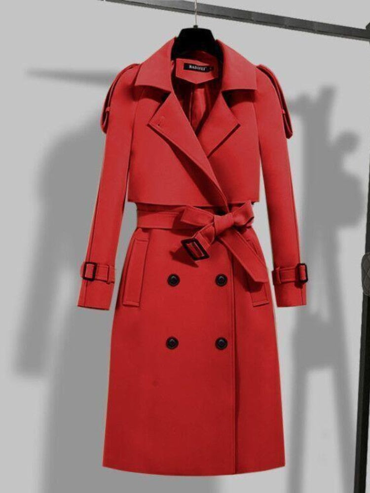 Damen Trenchcoat mit Gürtel – Gemütliche Oberbekleidung