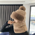 Damen Strick Winter Balaklava Mütze - Gesichtsmaske & Schal