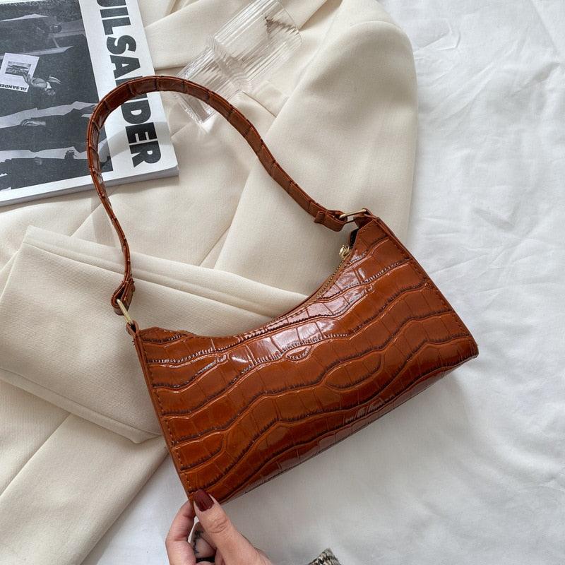 Damen Handtasche mit Krokodilmuster – Accessoire für jeden Tag