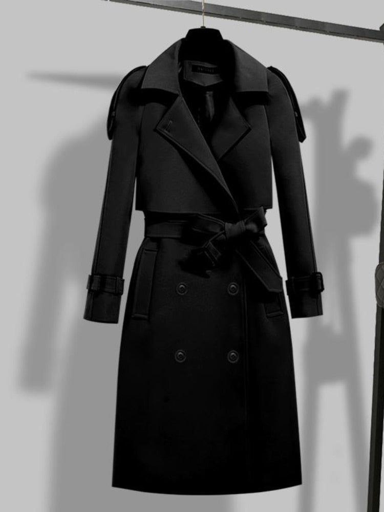 Damen Trenchcoat mit Gürtel – Gemütliche Oberbekleidung