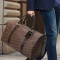 Herren Reisetasche mit Geometrischem Muster - Klassischer Weekender