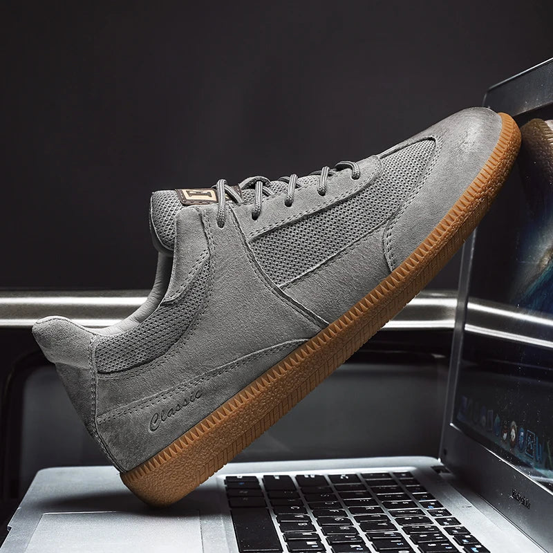 Herren Sneakers Retro - Flache Sohle mit Schnürverschluss