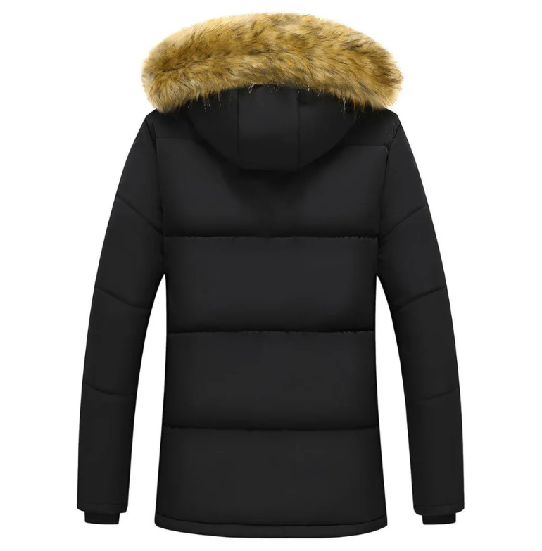 Herren Isolierte Winter-Parka-Jacke - Gepolstertes Futter & Mehrfachtaschen